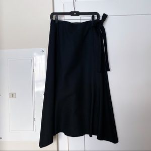 Aritzia Babaton Wool Skirt with Bow Detail